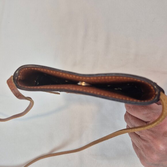 MW Most Wanted Rustic Leather Crossbody Southwestern Etched Design Made in USA - Picture 9 of 16